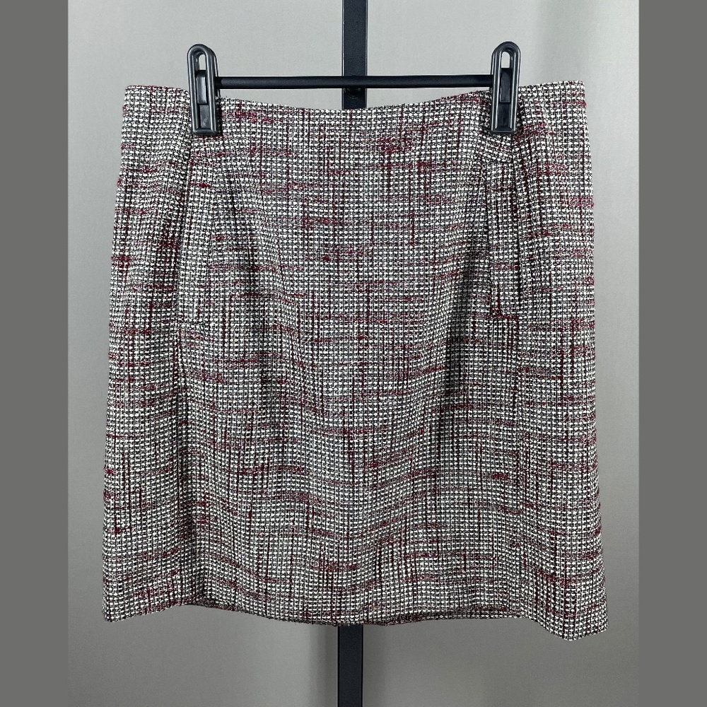 NEW Banana Republic Skirt Womens 6 black red woven pencil preppy classic